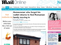O familie de români, surprinsă în timp ce se muta ilegal în casa unui britanic