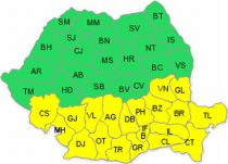 Cod Galben de ninsori şi viscol în jumătatea sudică a ţării, inclusiv Bucureşti. Vezi prognoza meteo