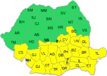 Cod Galben de ploi şi viscol pentru jumătatea de sud a ţării. Vezi prognoza meteo