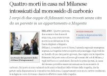 Patru români au murit intoxicaţi cu monoxid de carbon la Milano