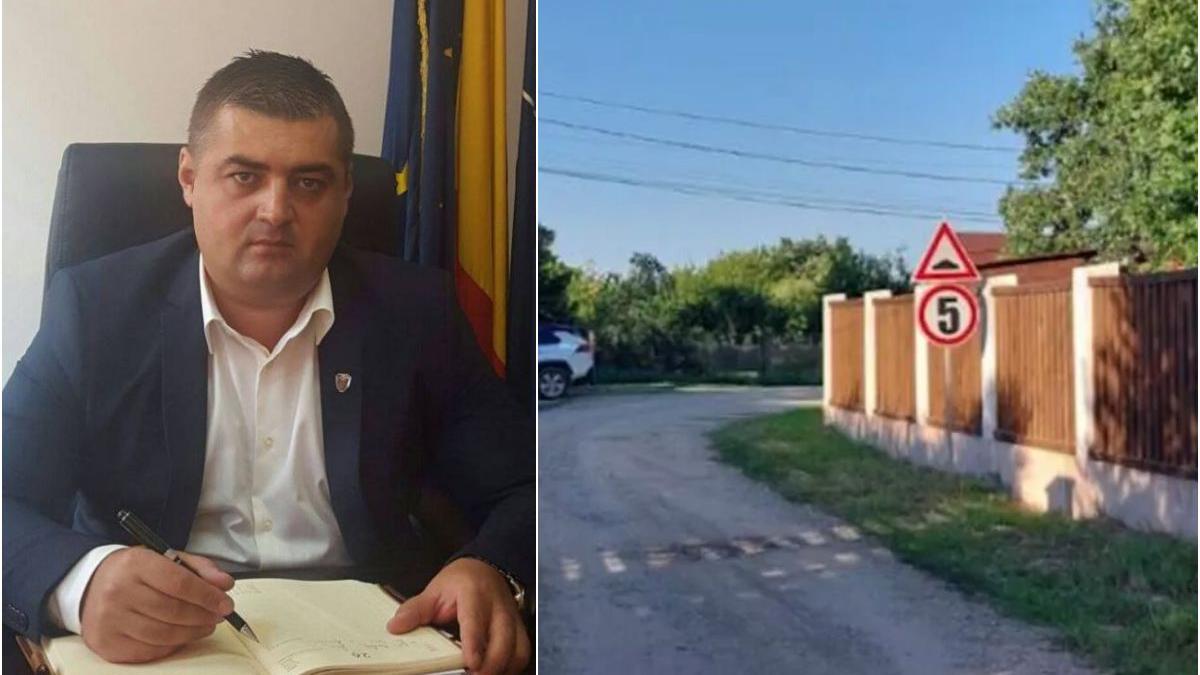 Limitator de viteză pe drum de țară din Buzău pentru a proteja de praf