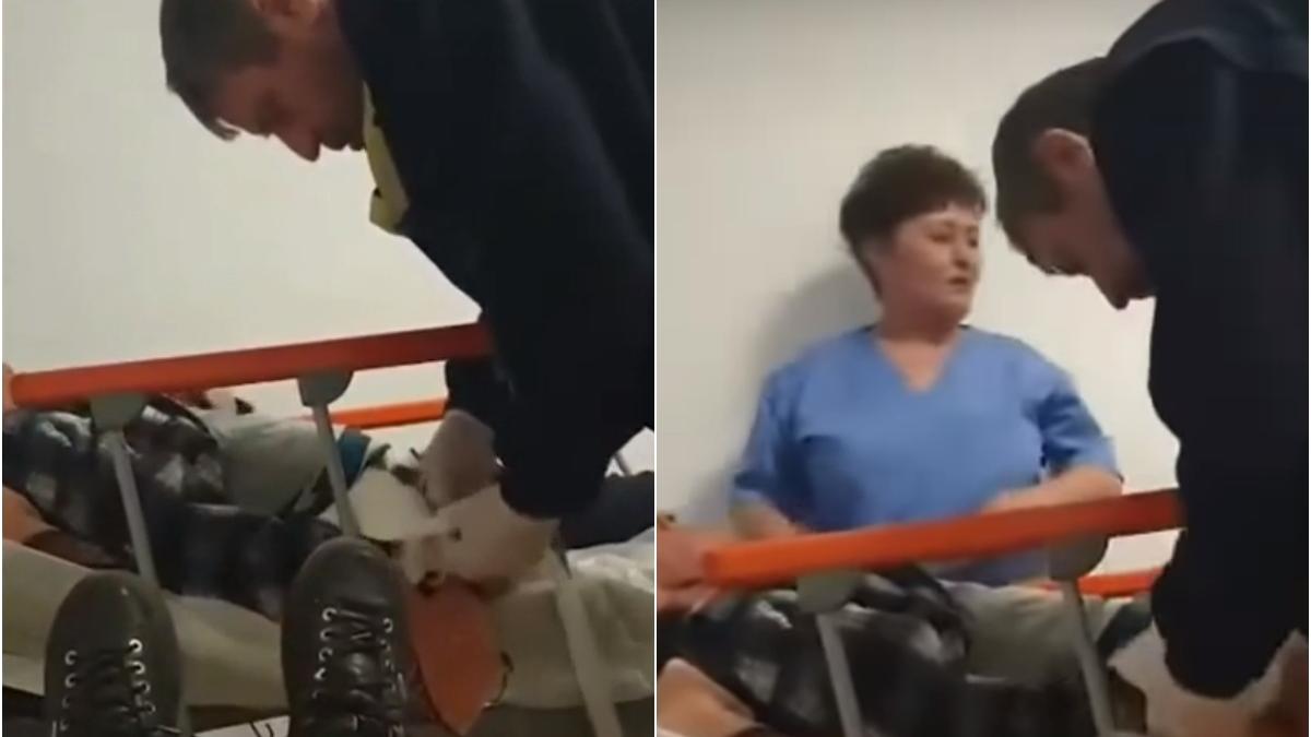 Bărbat legat de patul de spital de un paznic în Brăila Reacţia