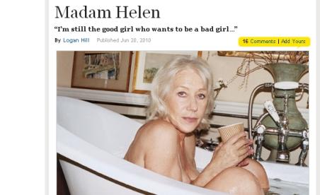 Actri a Helen Mirren a pozat topless la v rsta de 64 de ani