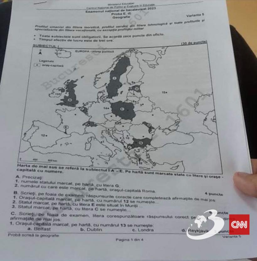 Galerie Foto Subiectele La Geografie Pentru Bacalaureat Au Fost