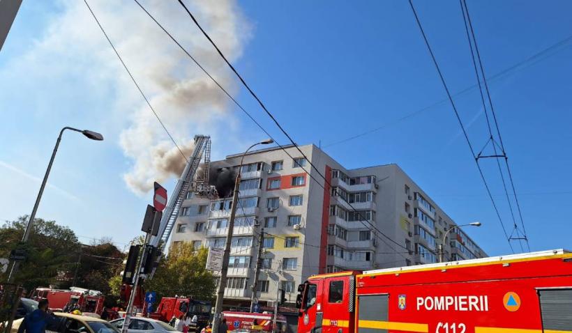 Explozie urmată de incendiu într un apartament de pe Calea Griviței în