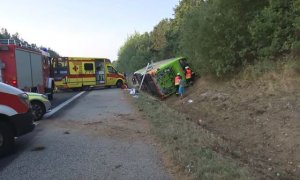 Accident grav pe o autostradă din Germania, după ce un autocar s-a răsturnat. Sunt cel puțin 22 victime