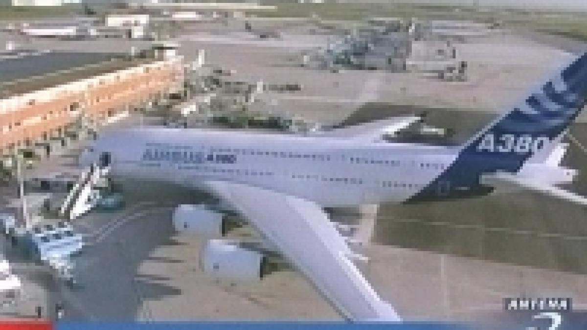 200 de ziarişti testează gigantul Airbus 380
