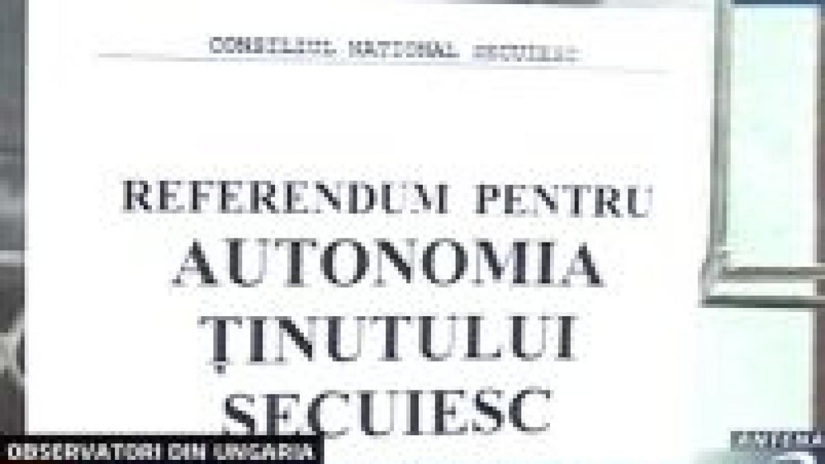 Referendum secuiesc sub lupa Ungariei