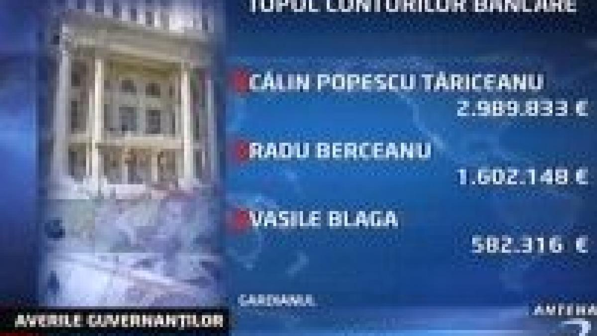 Topul averilor făcute de miniştrii