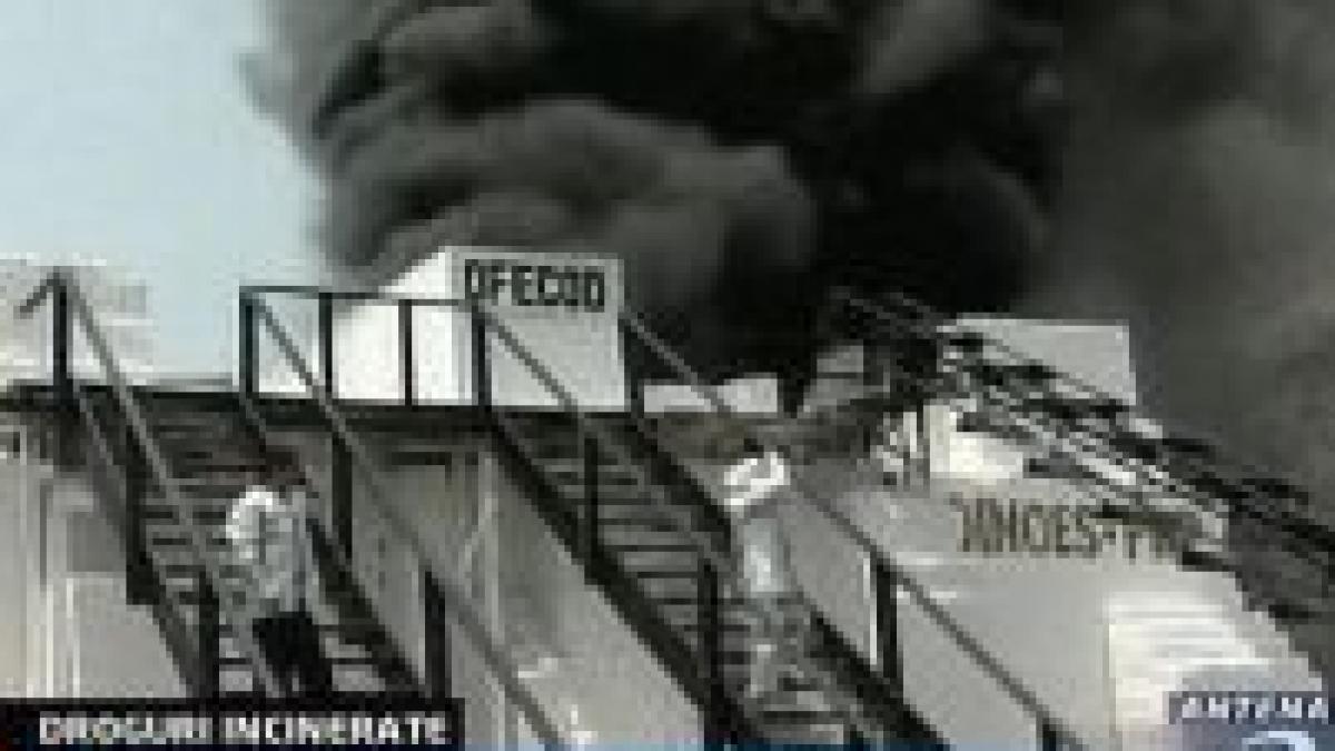 
Mexic. Captură de droguri incinerată 

