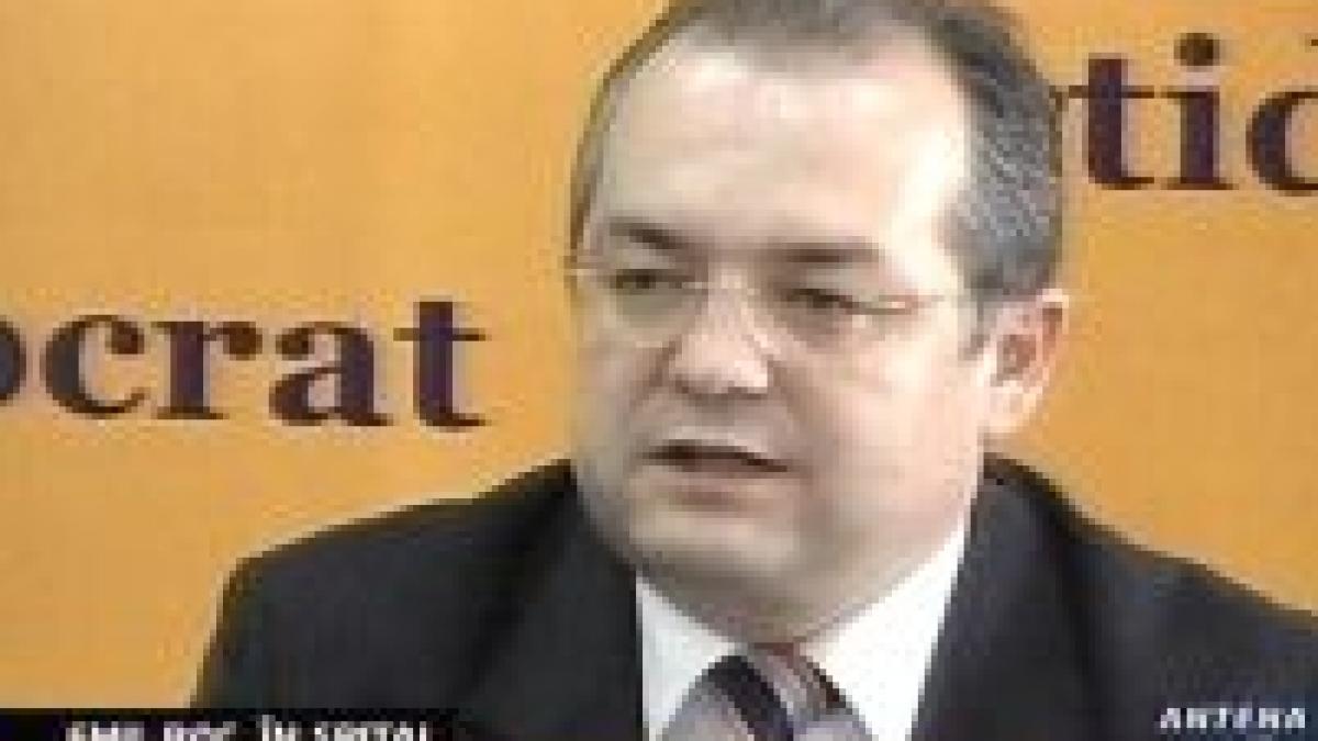 Emil Boc a fost operat de apendicită 