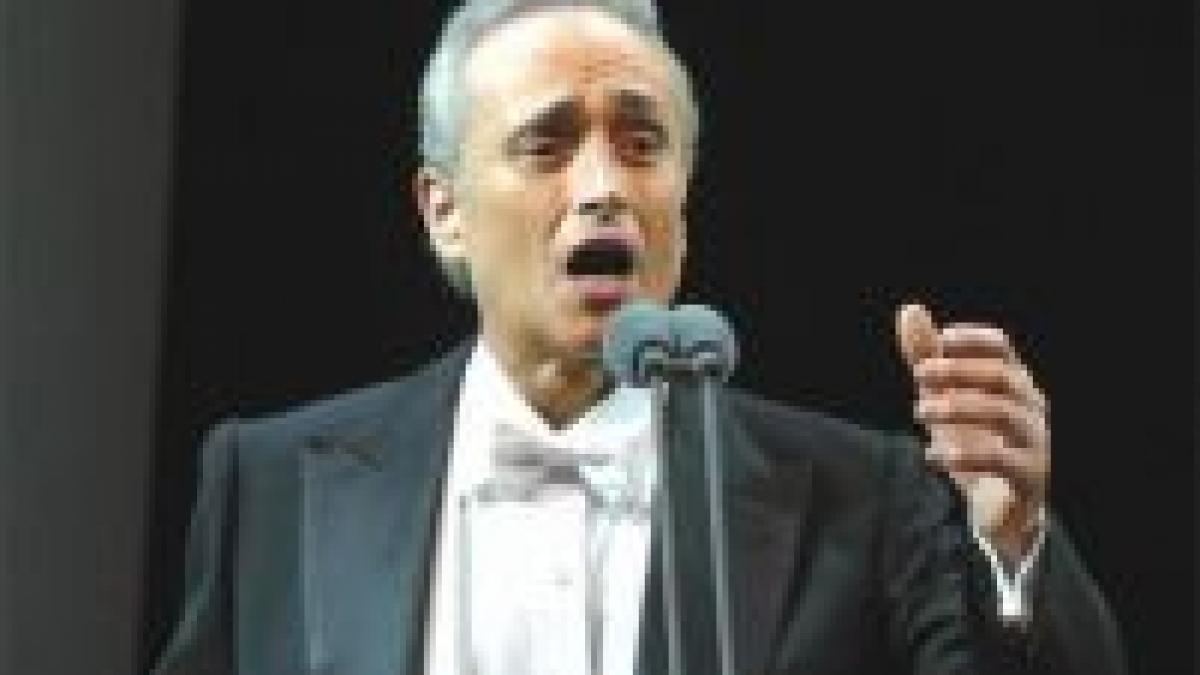 Jose Carreras va concerta pe 3 iulie la Bucureşti
