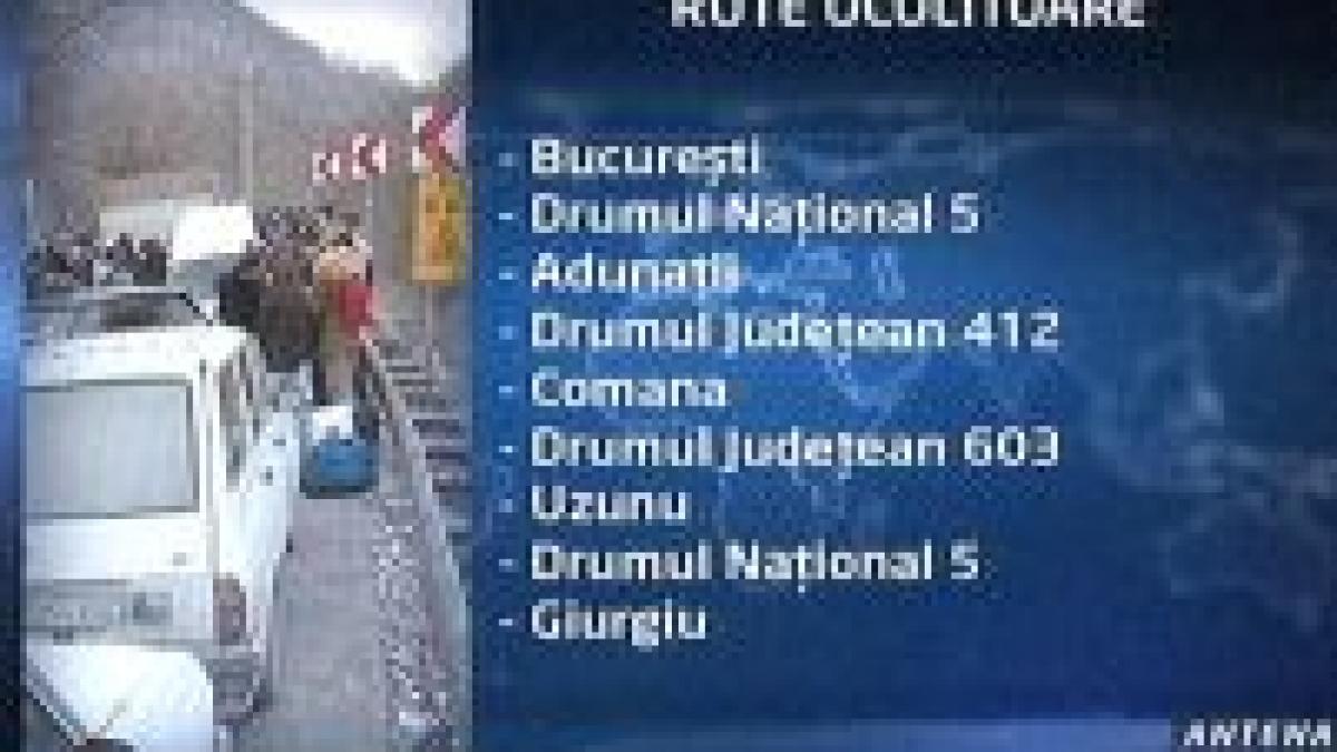 Circulaţia va fi oprită pe drumul Bucureşti-Giurgiu 
