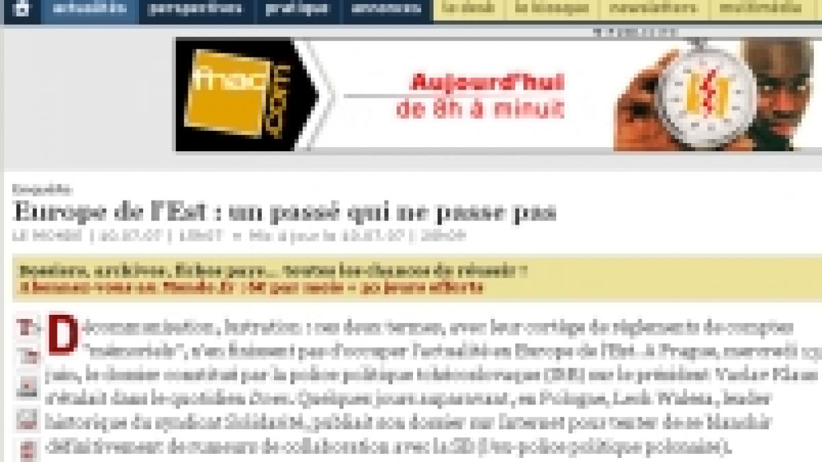 Le Monde: România nu se poate rupe de comunism