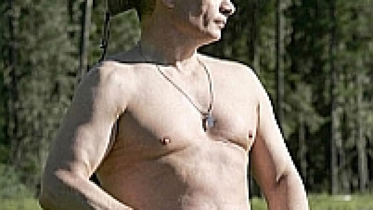 Ruşii se mândresc cu trupul lucrat al lui Putin <font color=red>(GALERIE FOTO)</font>