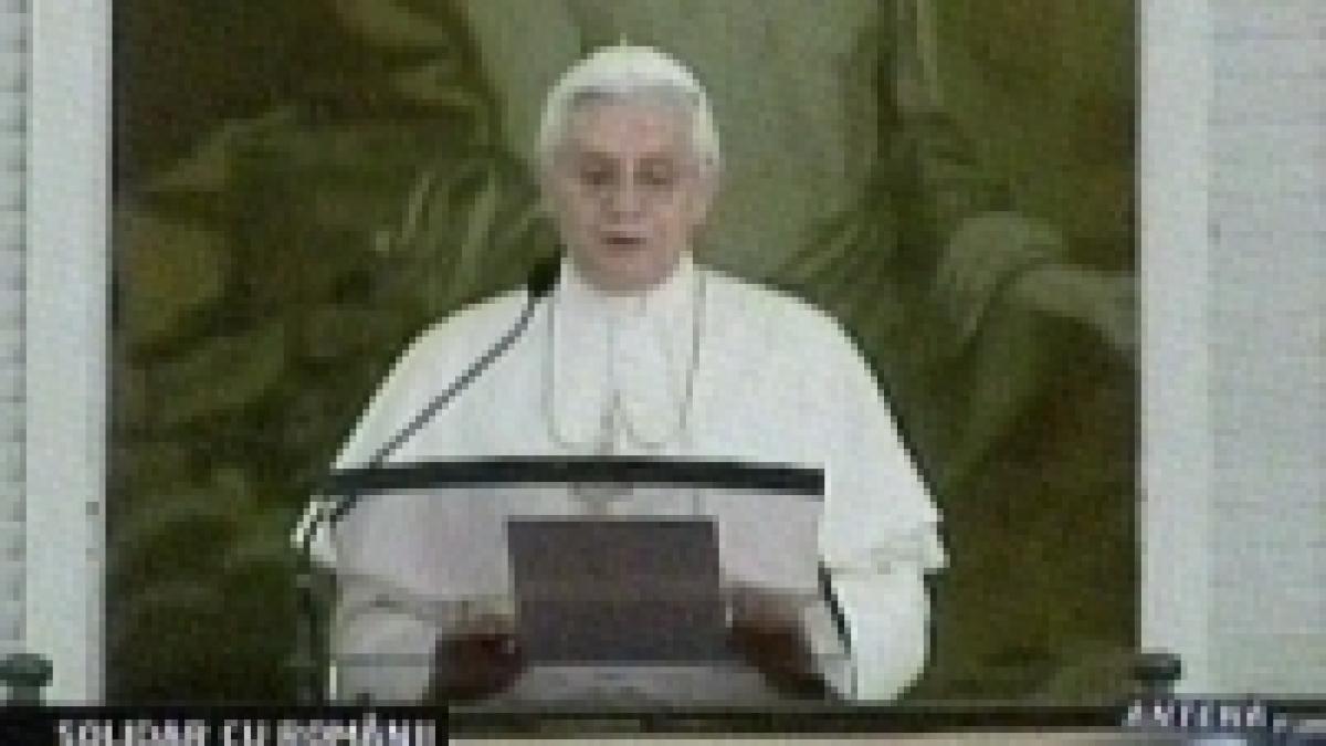 Papa Benedict solidarizează cu românii din Livorno
