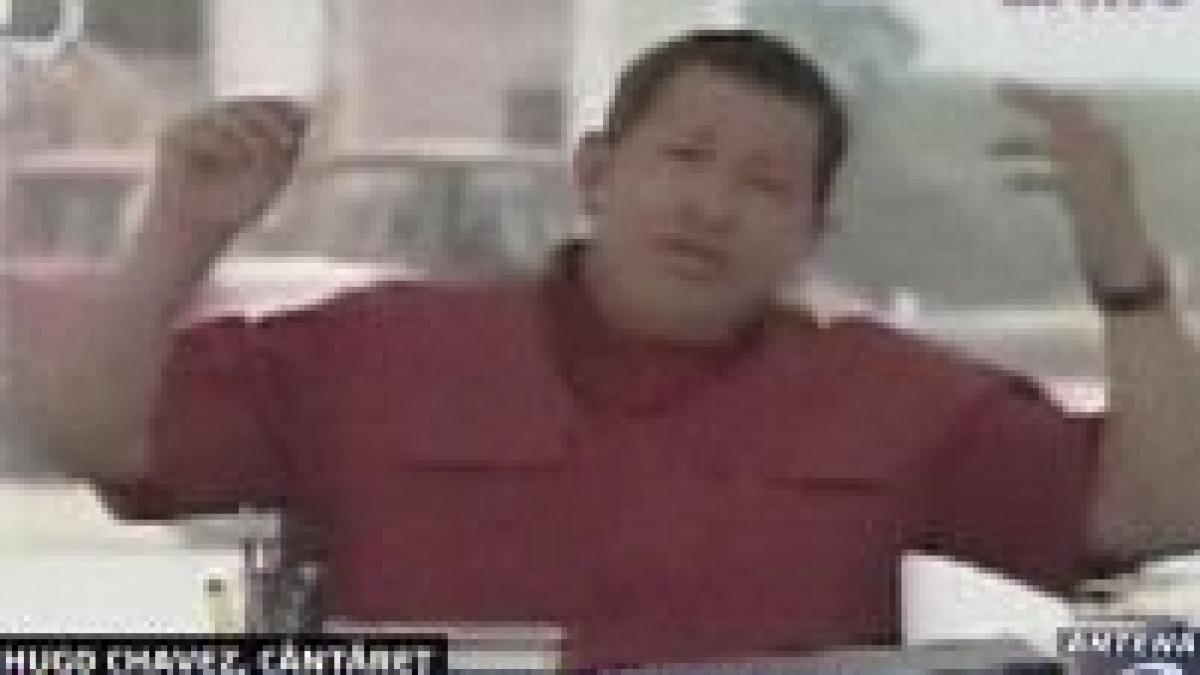 Venezuela. Hugo Chavez s-a apucat de cântat <font color=red>(VIDEO)</font>