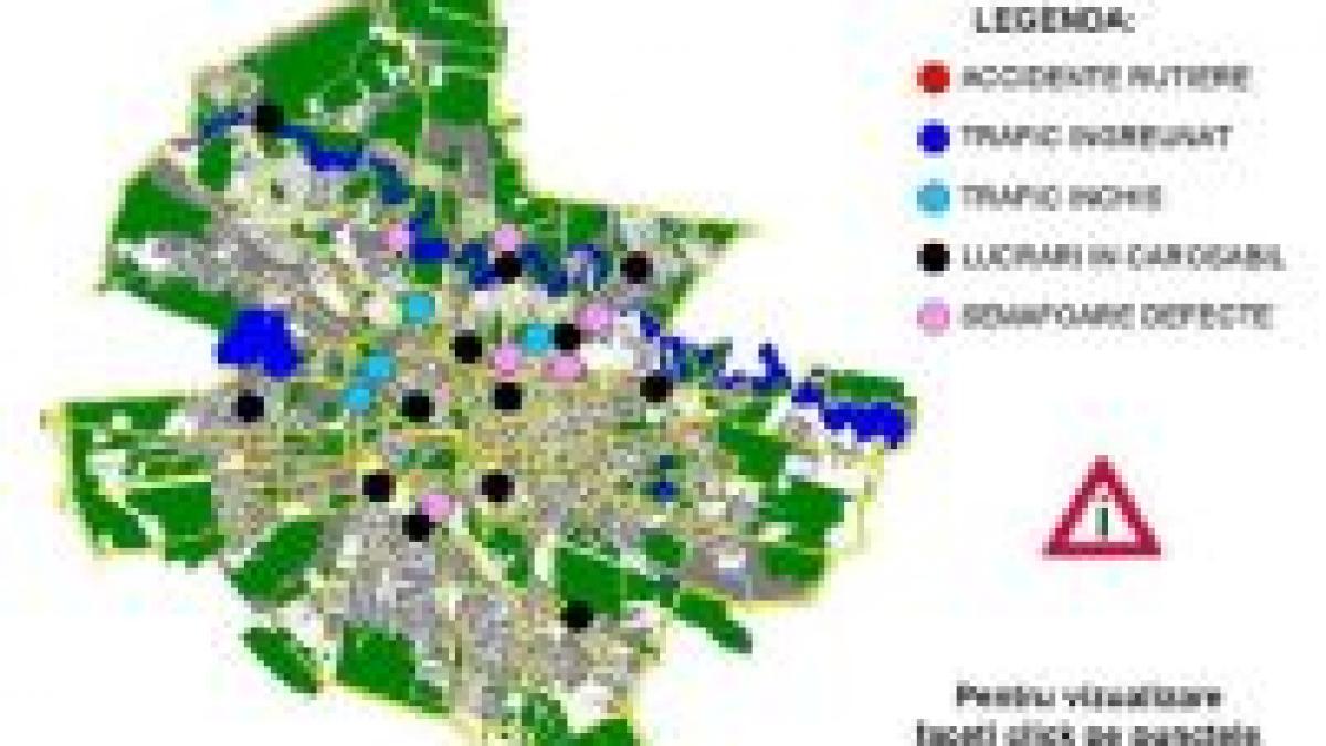 Hartă virtuală a traficului rutier din Capitală