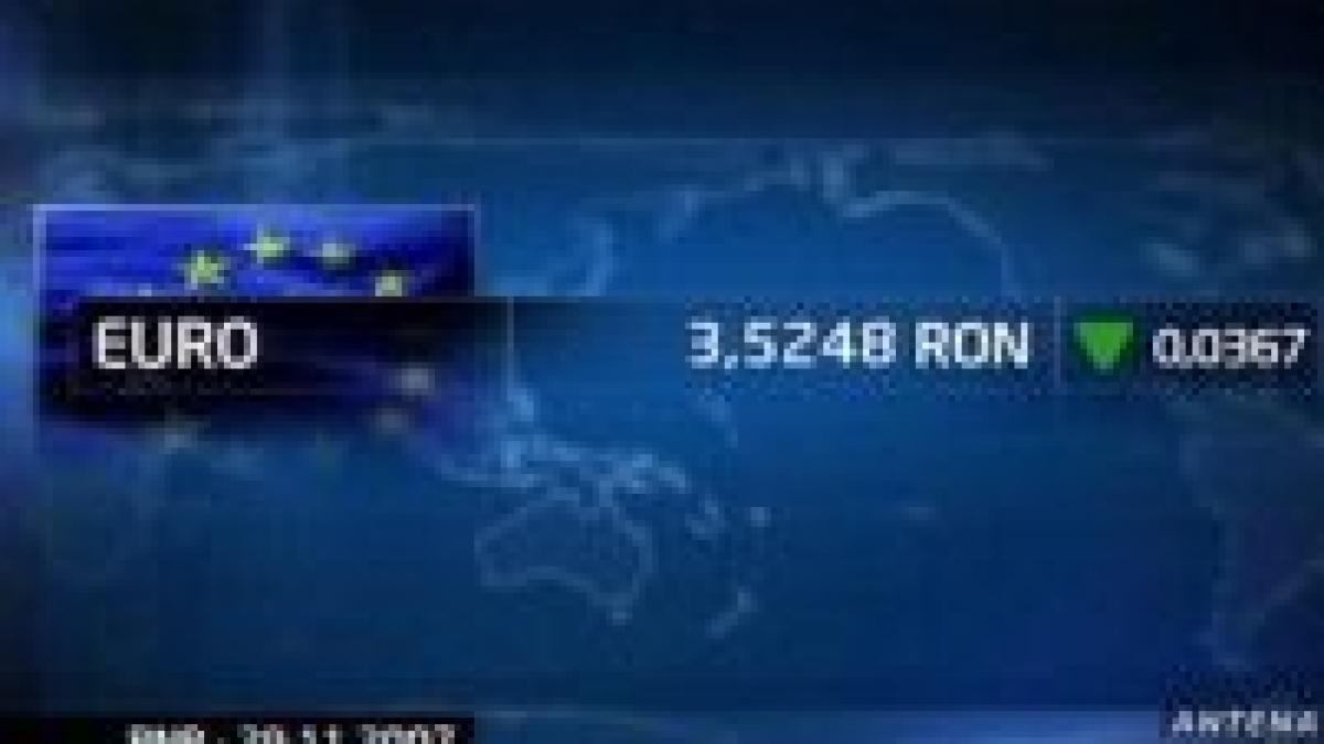 Leul continuă să se aprecieze: 3,52 lei pentru un euro