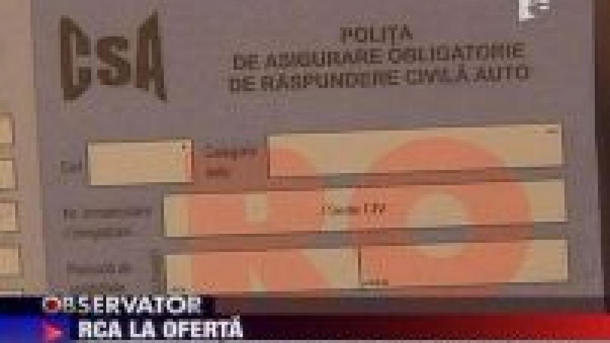 Poliţa RCA nu va mai putea fi plătită în tonete pe trotuare