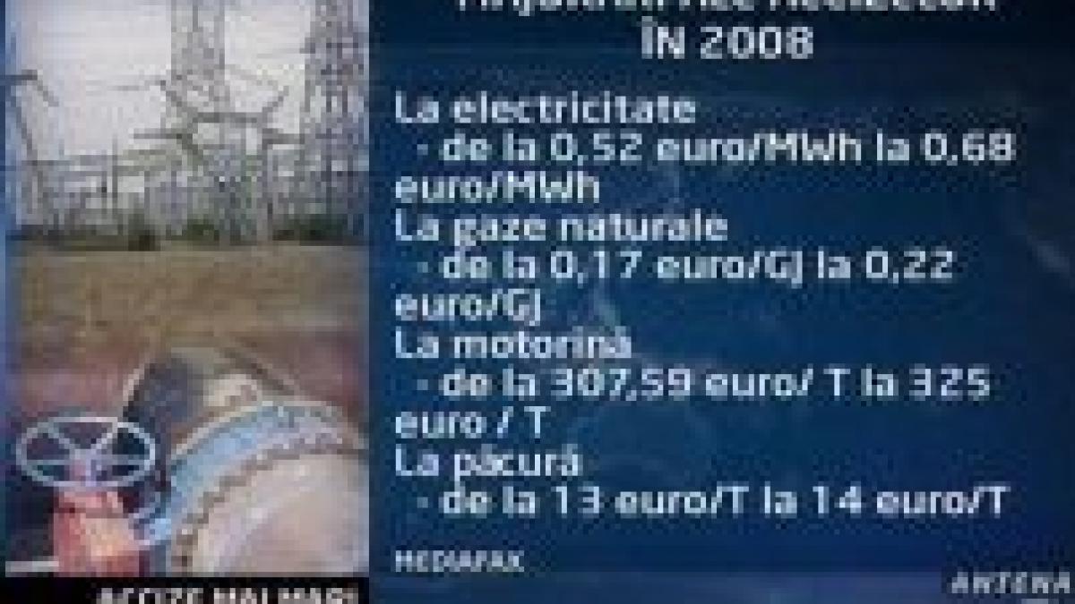 Se majorează accizele la energie electrică, gaze şi ţigări