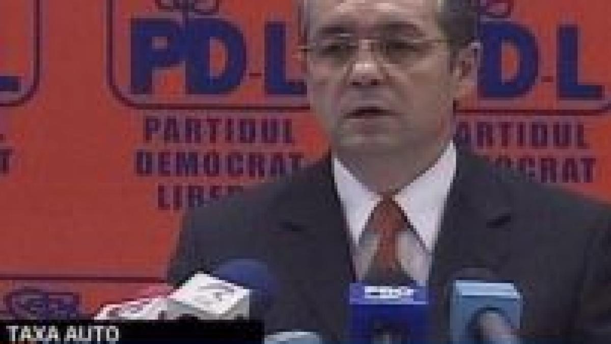 Opoziţia vrea să oblige guvernul să renunţe la taxa auto