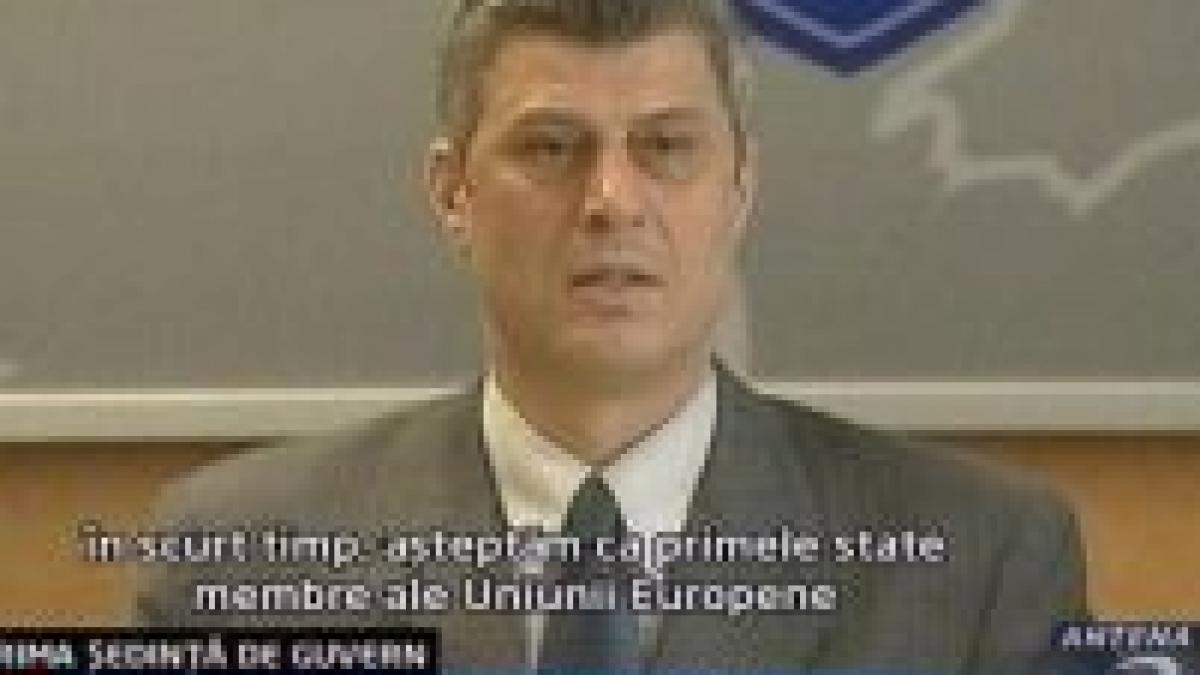 Premierul kosovar a condus prima şedinţă de guvern după declararea independenţei