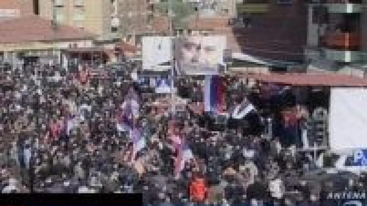 Studenţii din Belgrad protestează în centrul Capitalei