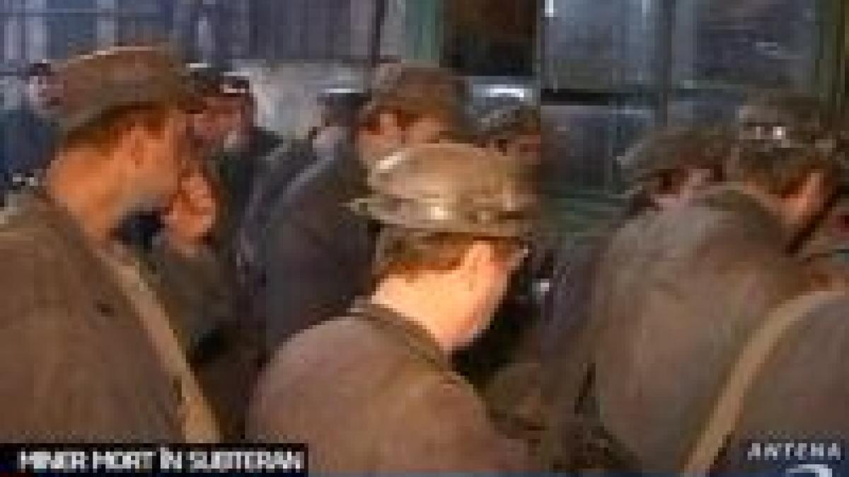 Accident la mina Paroşeni. Un miner a decedat în urma surpării tavanului