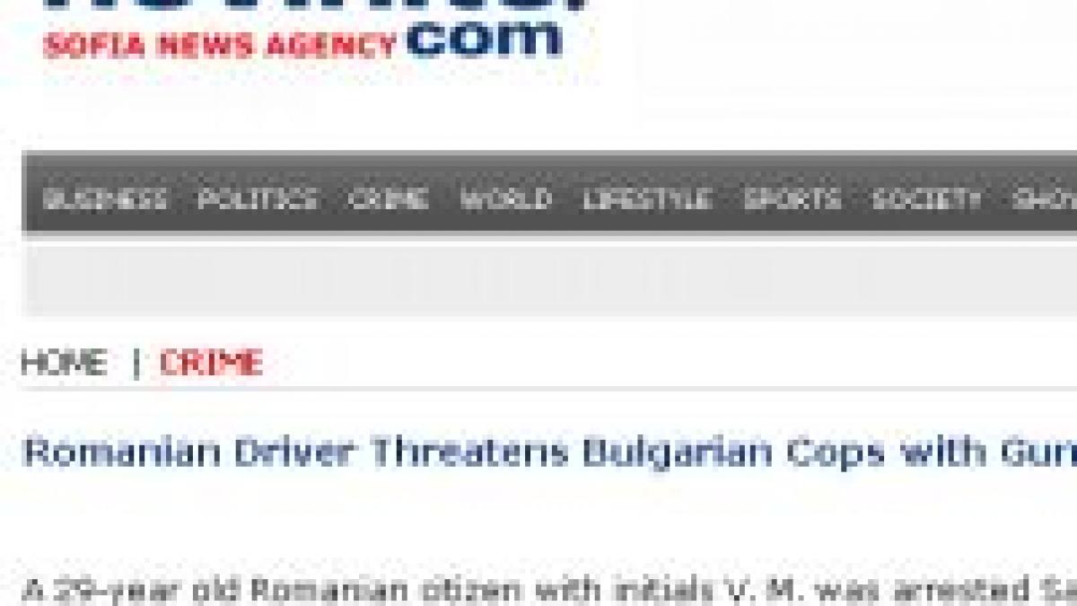 Bulgaria. Un român, arestat după ce a ameninţat cu arma un echipaj de poliţie