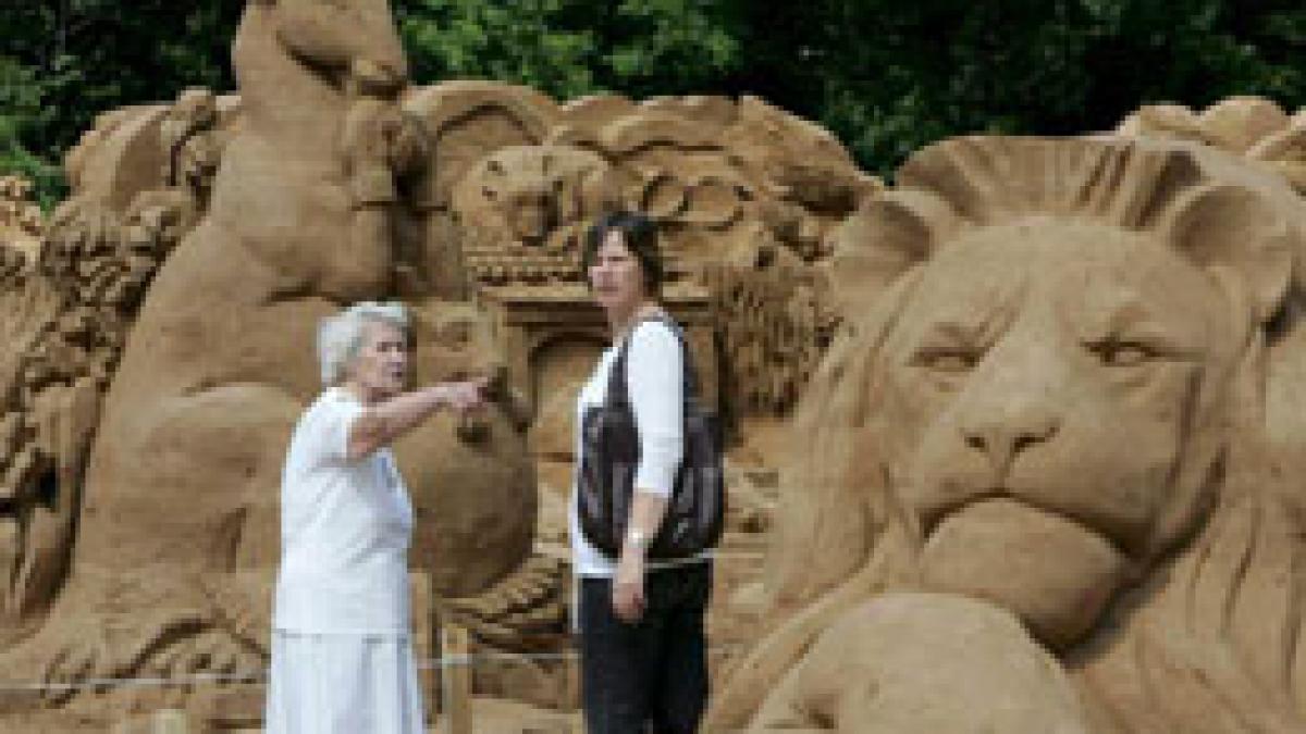 Festival de sculptură în nisip la Moscova
