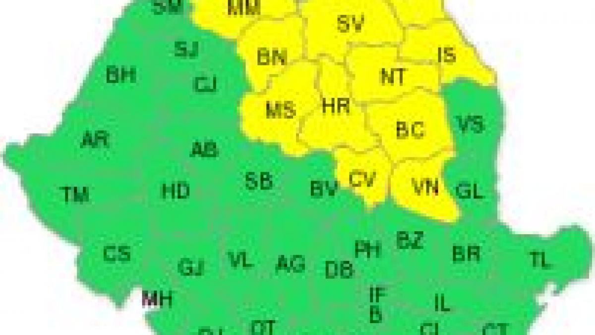 Atenţionare meteo cod galben: Va ploua torenţial în 11 judeţe