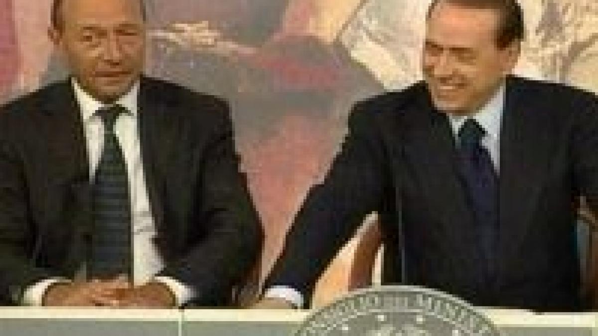 Băsescu şi Berlusconi: Vom colabora pentru integrarea rromilor în societate