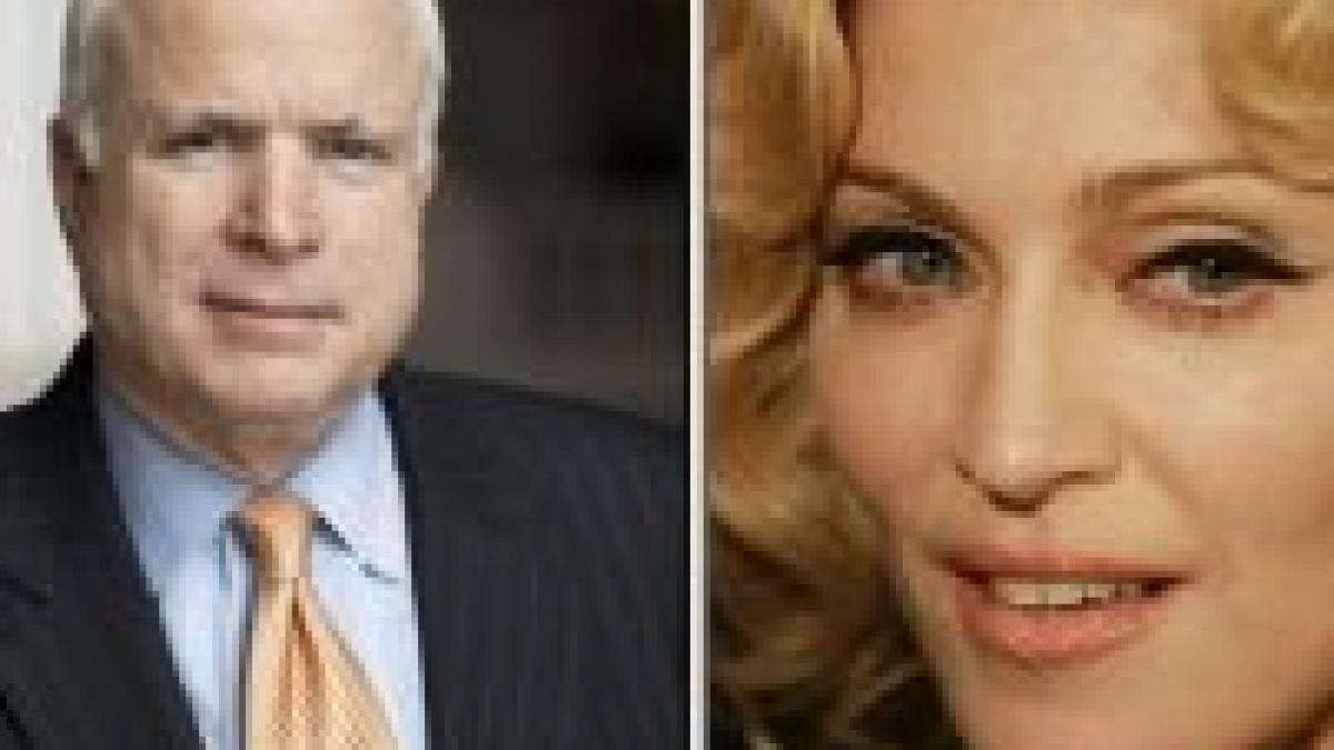 John McCain a criticat-o pe Madonna, după ce artista l-a asociat cu Adolf Hitler