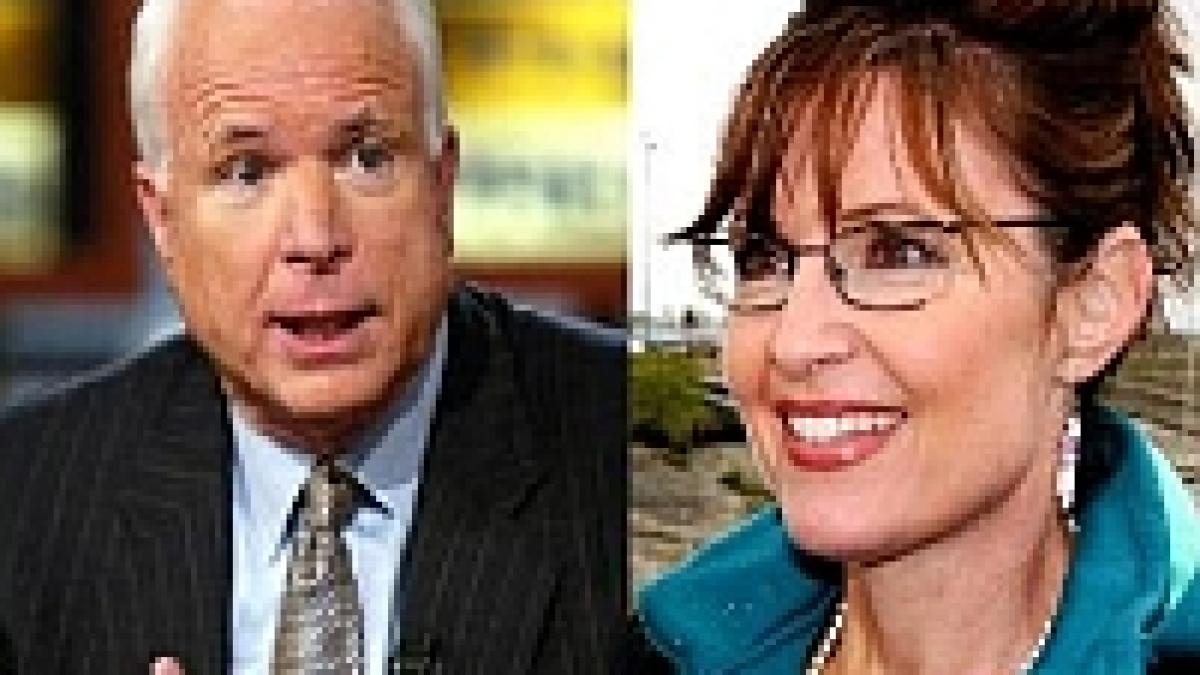 SUA. McCain alege o femeie, pe Sarah Palin, pentru funcţia de vicepreşedinte