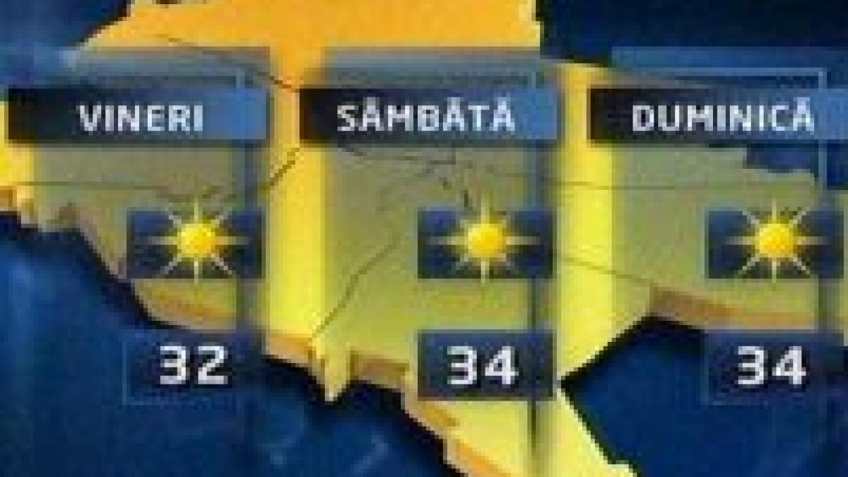 Prognoza meteo de weekend: vreme deosebit de caldă în cea mai mare parte a ţării