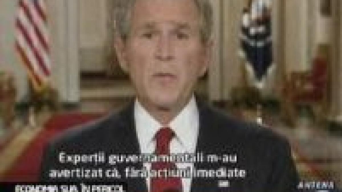 Bush: Economia americană e în pericol! Fără măsuri imediate, intrăm în panică financiară