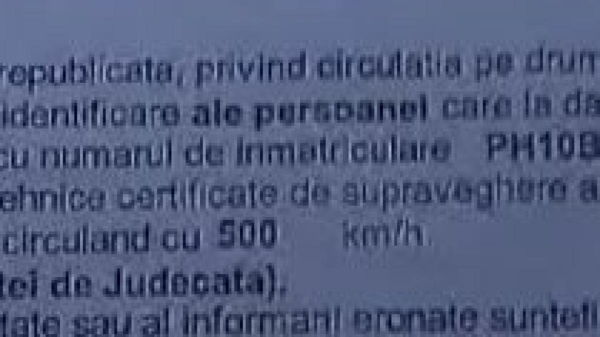 Doar în România. Şofer prins de radar cu 500 de km/h, într-o maşină veche de 15 ani