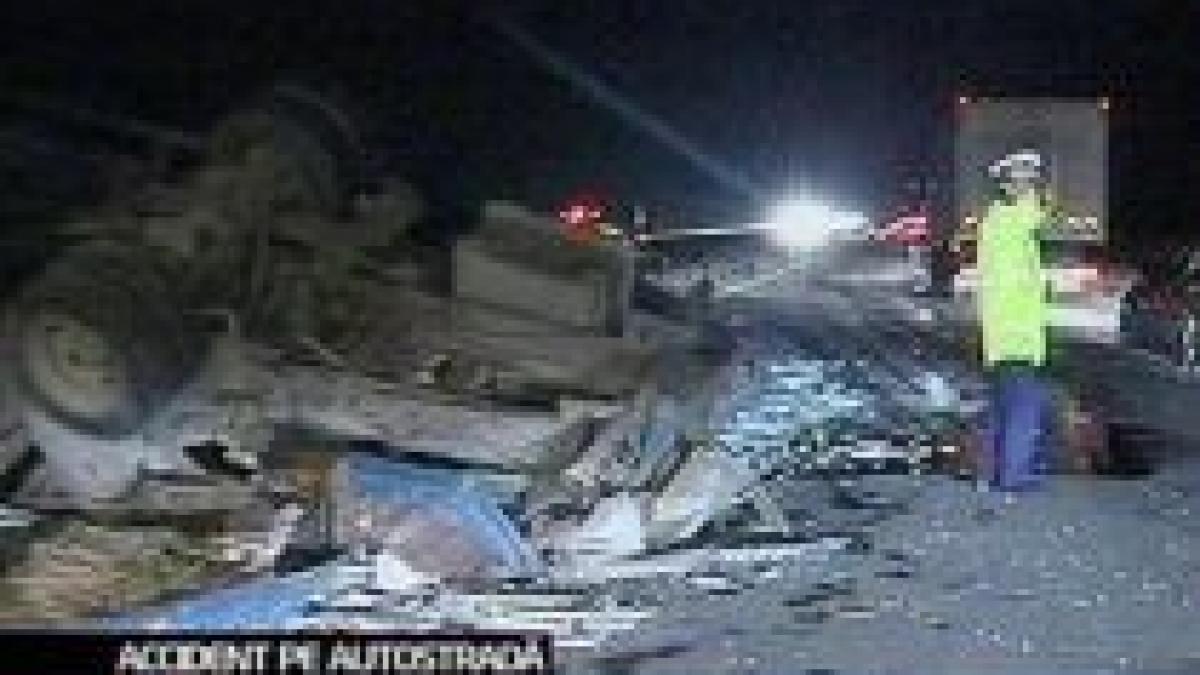 Infotrafic. Accident violent pe autostrada Bucureşti-Piteşti
