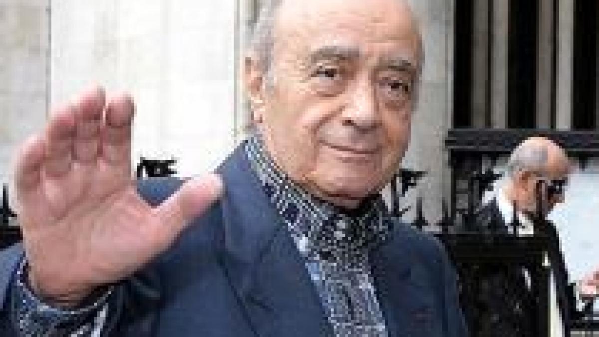 Miliardarul Mohamed Al Fayed, acuzat de hărţuirea sexuală a unei minore de 15 ani