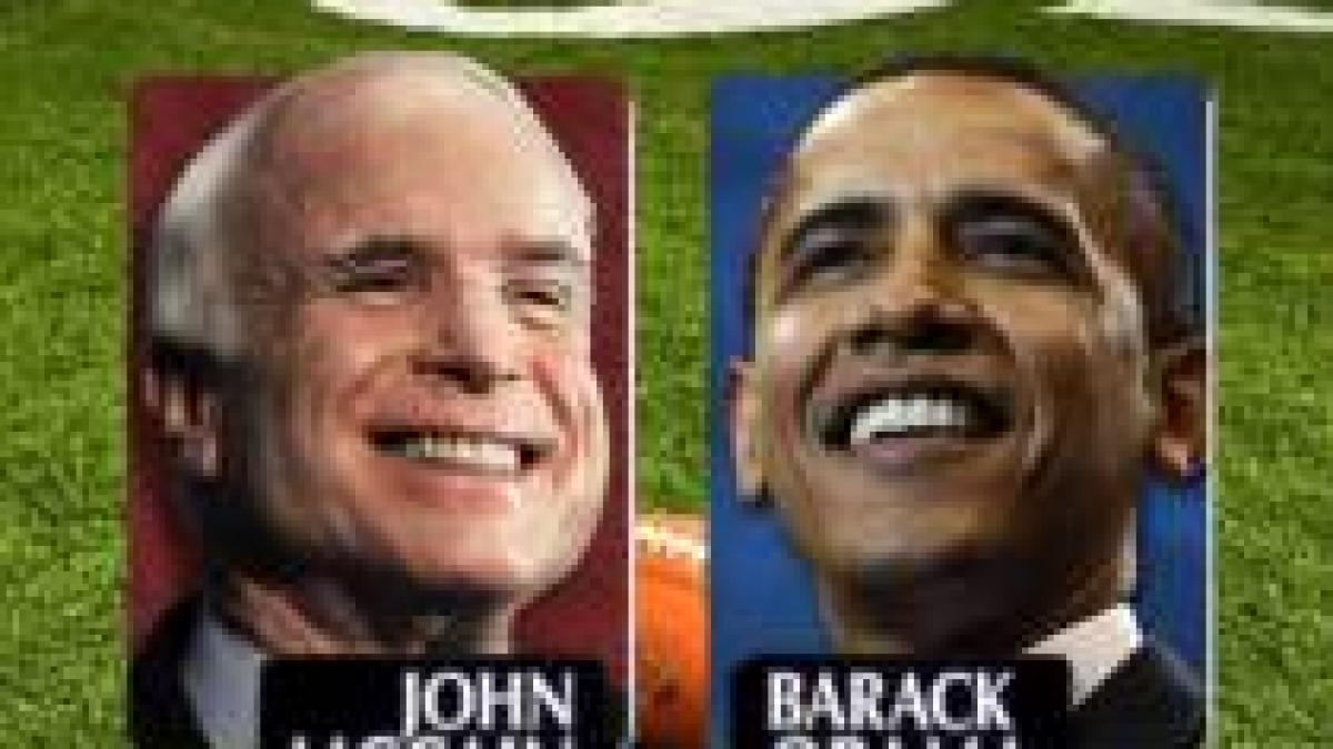 Obama şi McCain, faţă în faţă la un meci de fotbal american