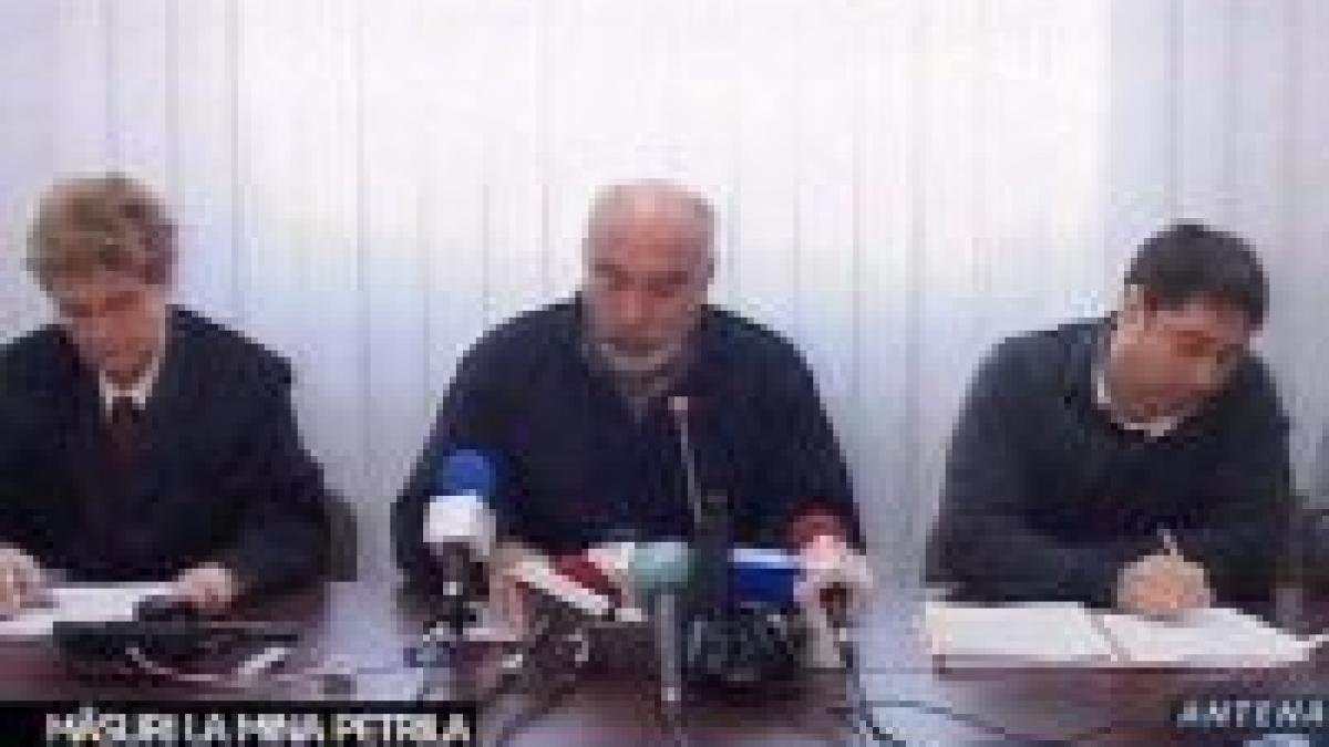 Conducerea exploatării miniere Petrila a fost suspendată