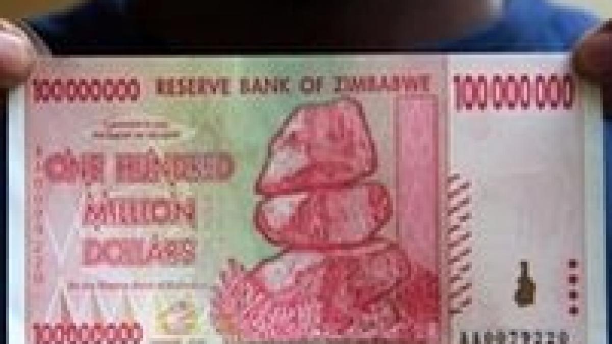 Statul Zimbabwe a emis bancnota de 200 de milioane de dolari