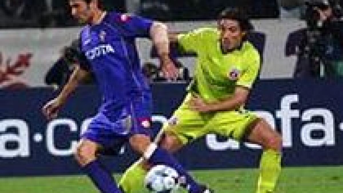 Steaua - Fiorentina 0-1: Gilardino i-a amuţit pe elevii lui Dorinel. Adio, UEFA!