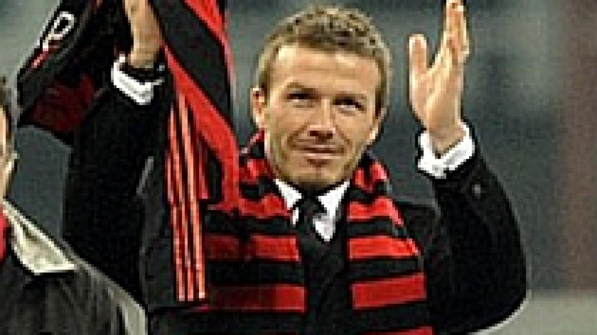 Nerăbdător să joace pentru AC Milan, Beckham a fost pe San Siro la meciul cu Udinese