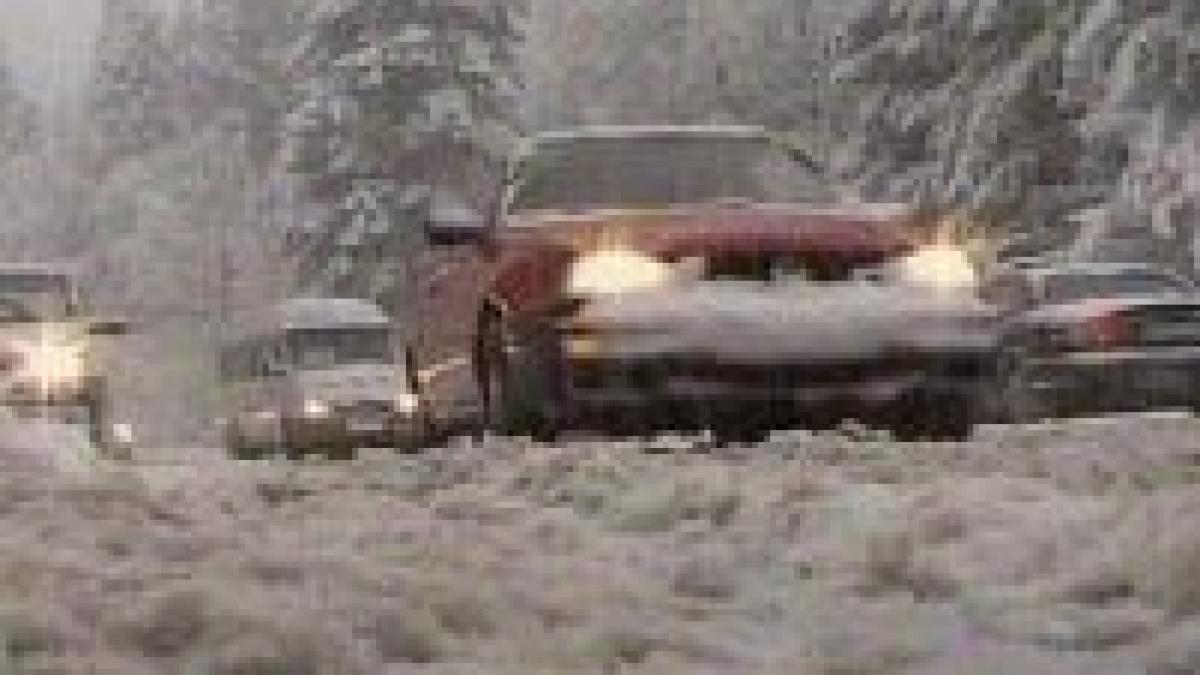 Trafic îngreunat pe mai multe drumuri din ţară din cauza viscolului. Vezi care sunt zonele cu probleme!