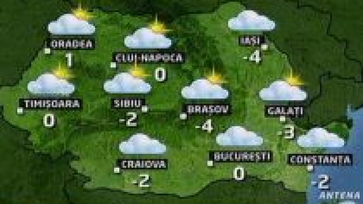 Prognoza meteo pentru duminică, 28 decembrie