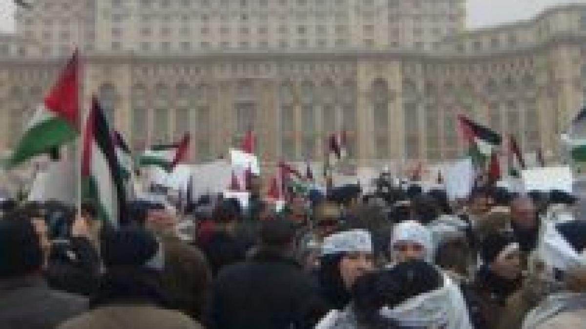 Contra războiului din Gaza pe o fâşie din parcul Izvor (FOTO)