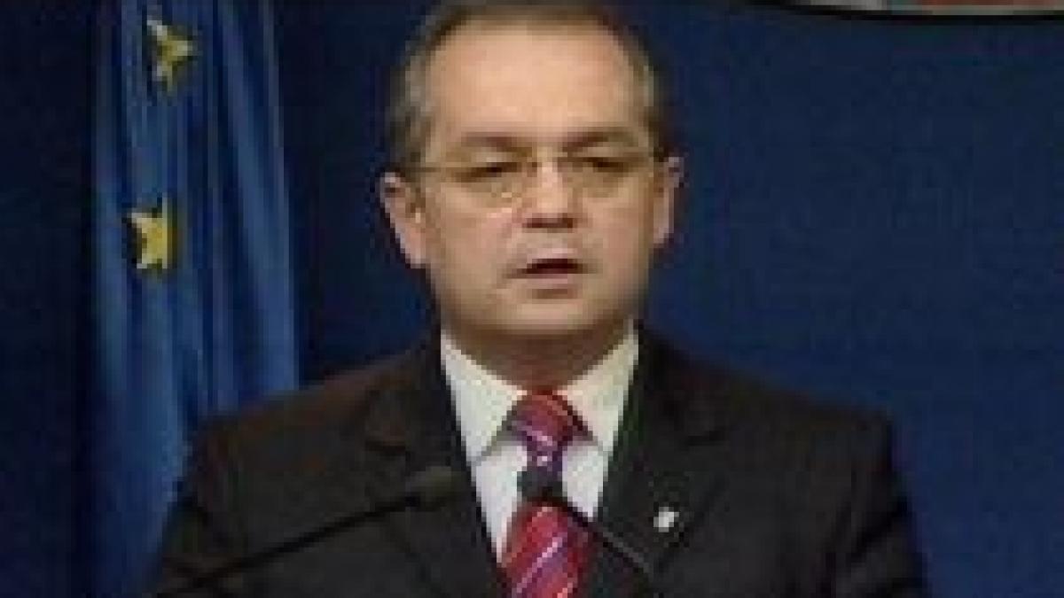 Emil Boc: Anticipăm pentru 2009 o creştere economică de 2,5% şi un deficit în jur de 2% din PIB