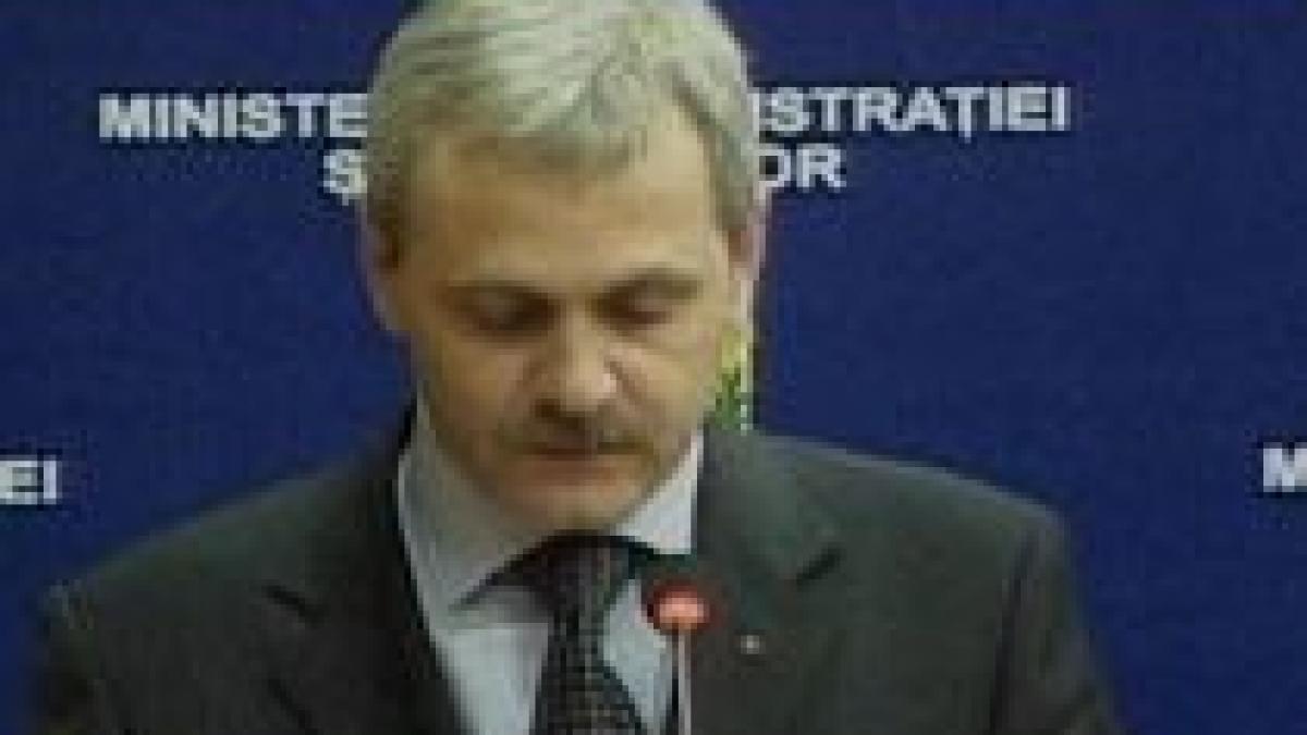 Ministrul de Interne, Liviu Dragnea, a demisionat. Motivul oficial: bugetul MAI. Neoficial: tensiuni cu PSD şi PDL